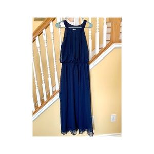 navy blue maxi dress